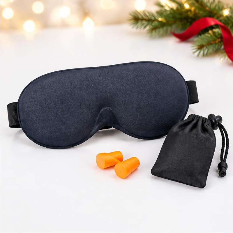 Sleep kit: eye mask and earplugs