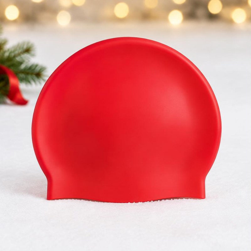 Bright silicone swim cap